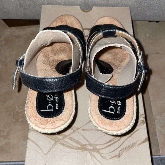 EUC-Born B.o.c. Maureen Comfort Wedge Sandals Black Womens Size 8M🖤with Box - Picture 8 of 13